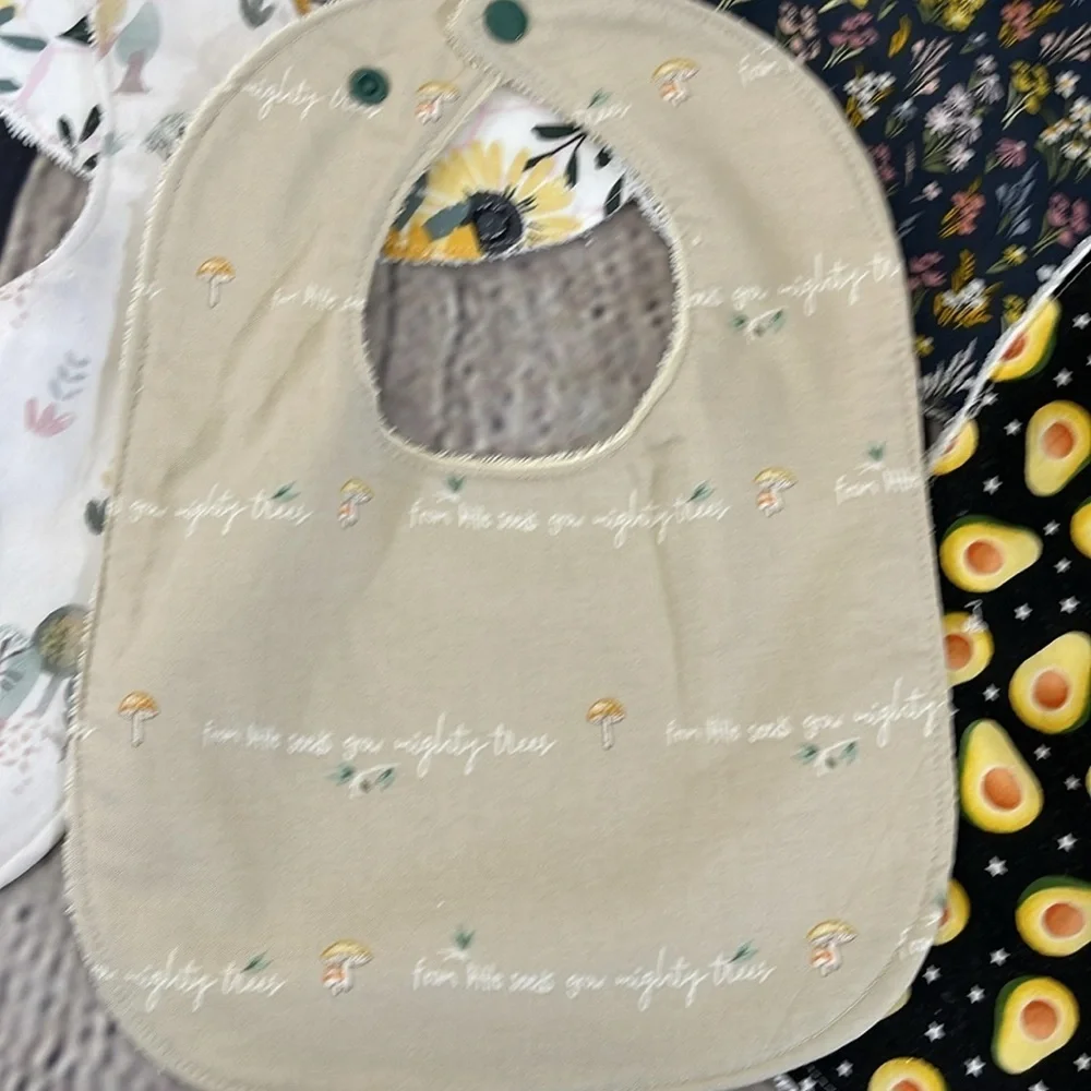 Designer handcrafted cotton Terry bib